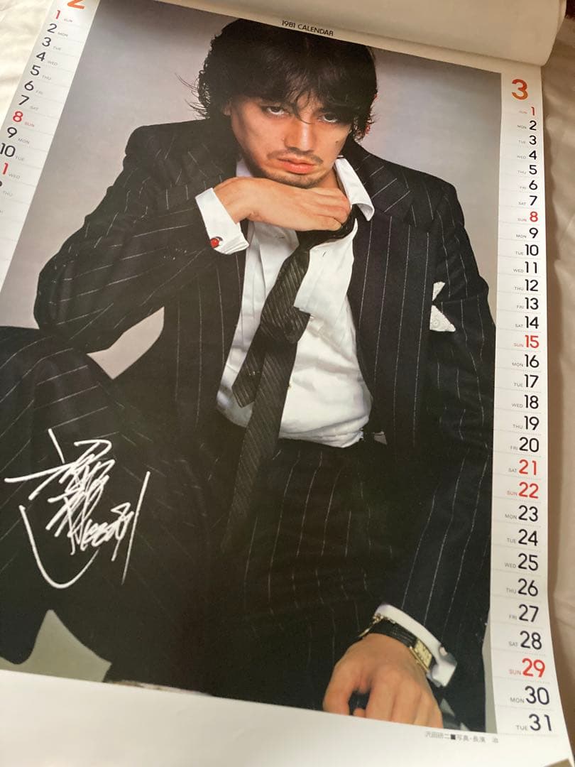 希少1981年 渡辺プロダクションカレンダー 沢田研二　石川ひとみ　太田裕美　他
