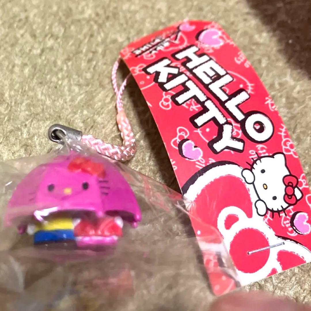 【レア】ハローキティ ストラップ 傘付き