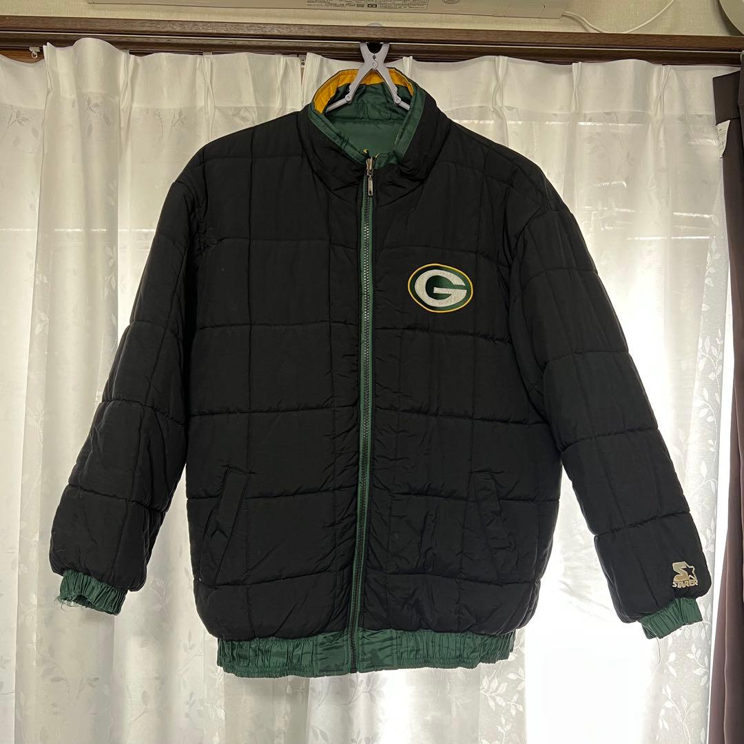 PACKERS ダウンジャケット 緑/黄　黒