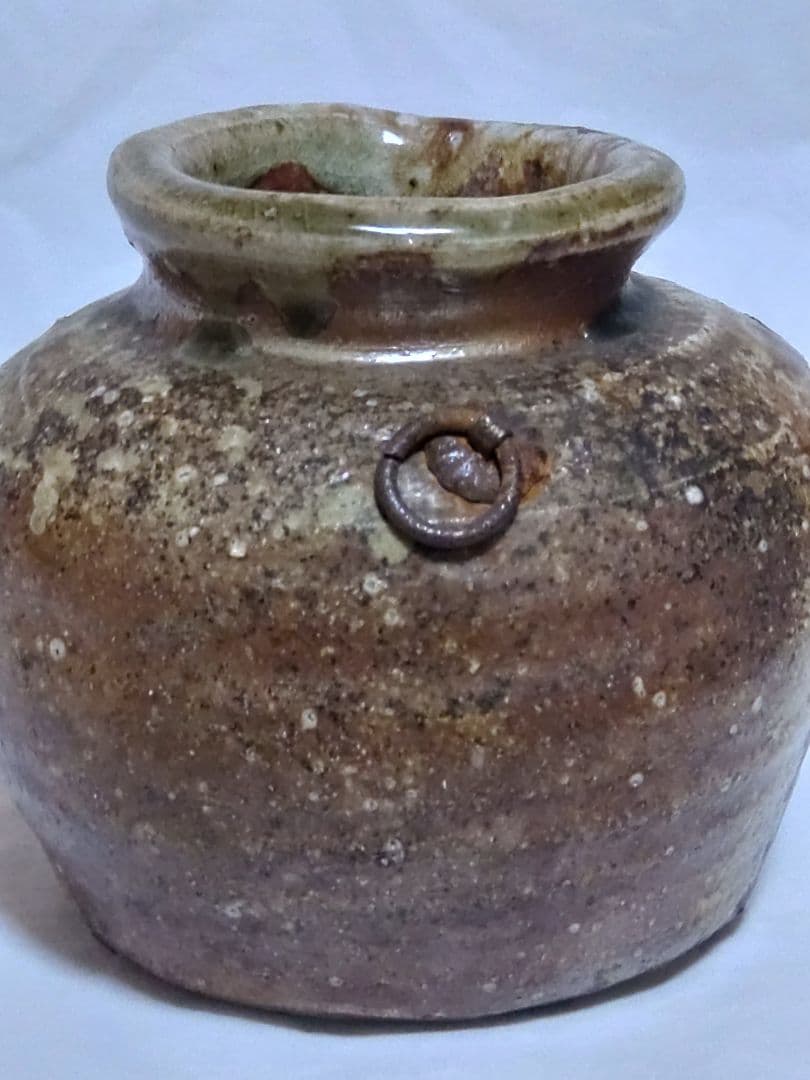 古美術　蹲型の掛け花入　置き物