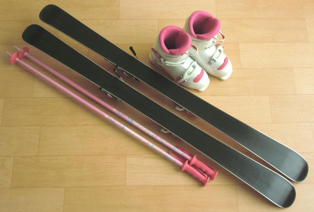 ■■送料無料■KAZAMA■子供用スキーセット■116/22■WAX■女の子■■