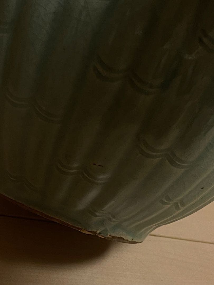 骨董 高麗青磁竹節文瓶