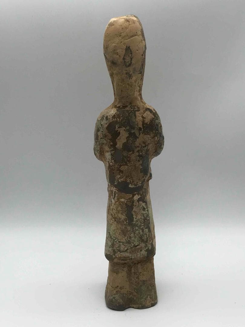 唐時代　加彩　武士陶俑　彩絵陶俑　極上品　旧家旧蔵　唐物　時代物(D-66