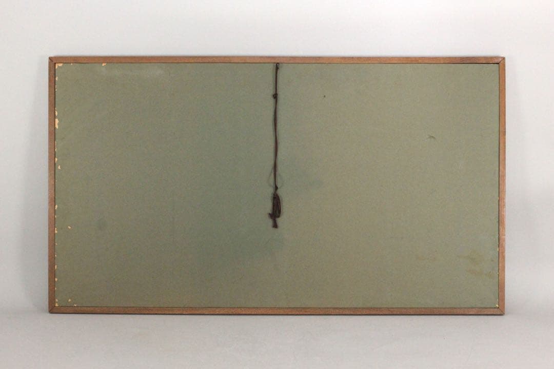 No4652 額装　長谷川富三郎　(無弟) 木版画　大山　直筆サイン　送料無料