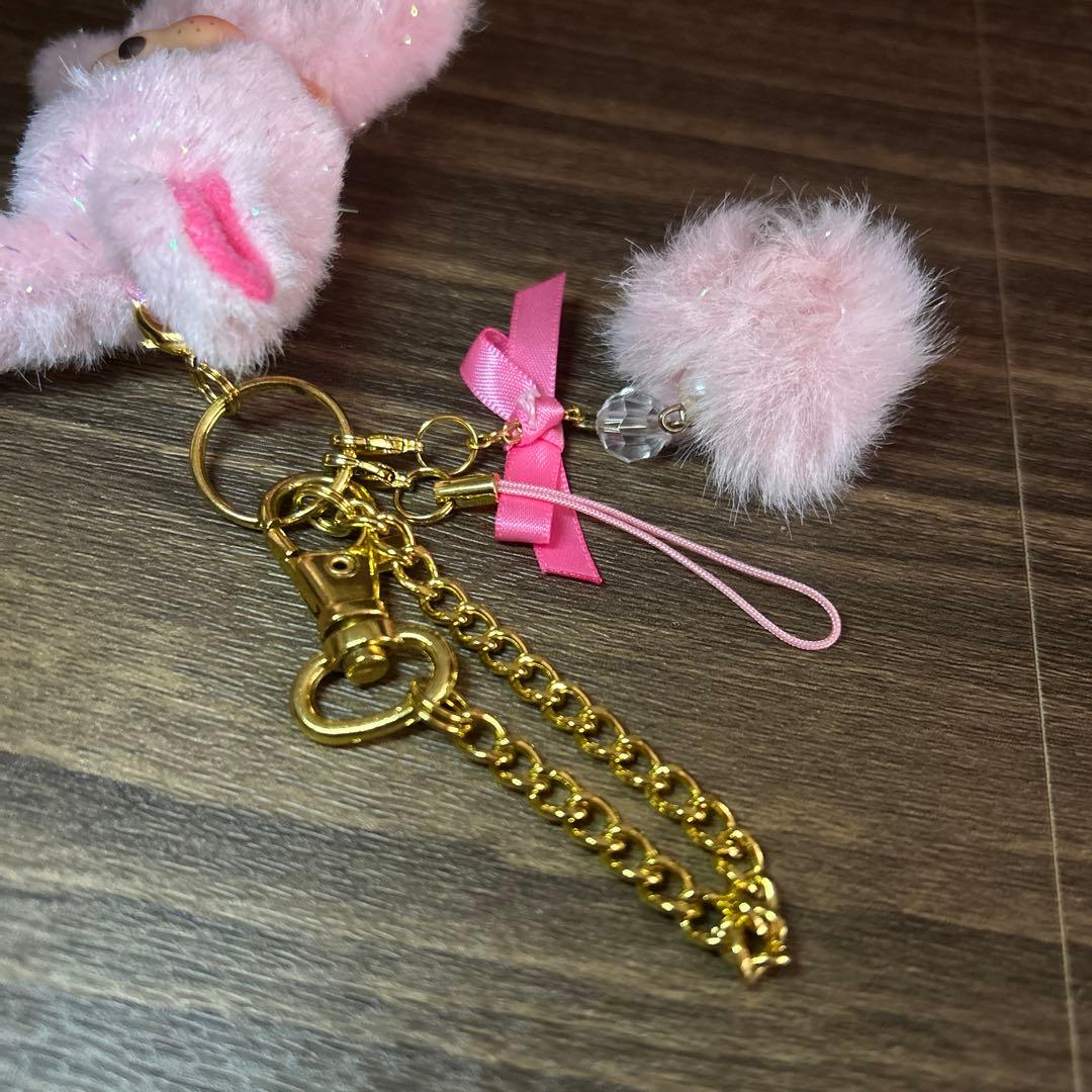 モンチッチ　チムたん　レア　ラメ　ぬいぐるみ　ストラップ　キーホルダー　レトロ