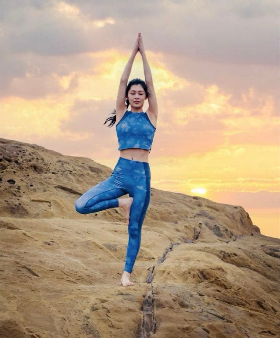 【SUKALA】ドットプリントレギンス★ M ★スモークブルー★タグ付新品★