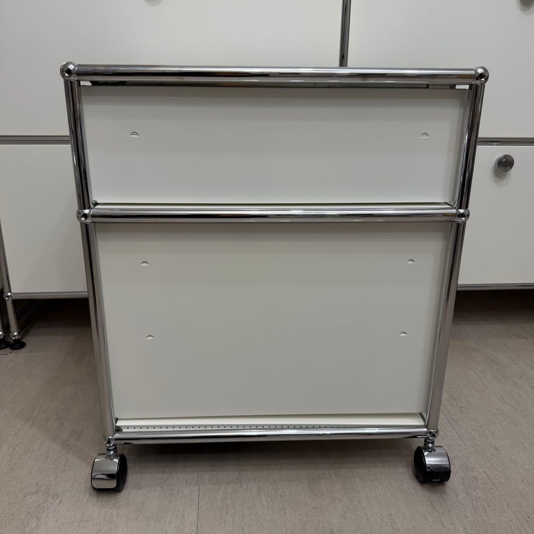USM ハラー システム 2段 ロールボーイ ピュアホワイト デスク ワゴン