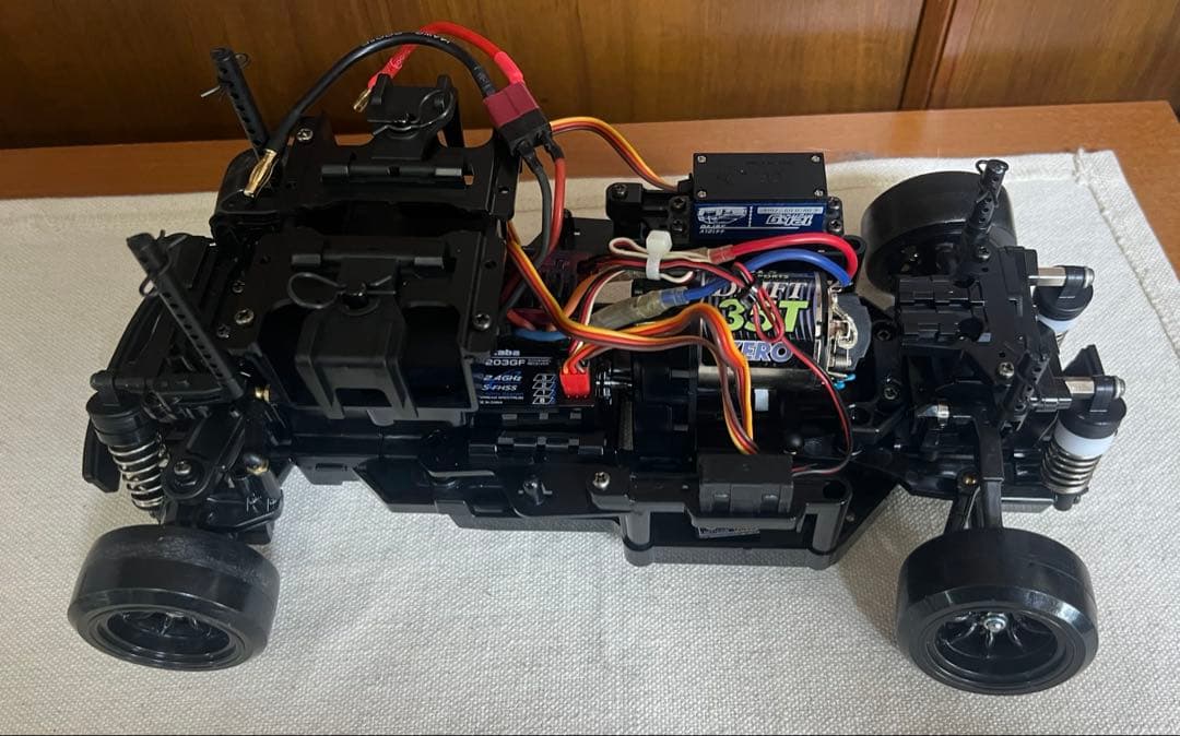 タミヤ　Mシャーシラジドリ　MB-01 MRC2駆ドリ　コンバージョンキット装着