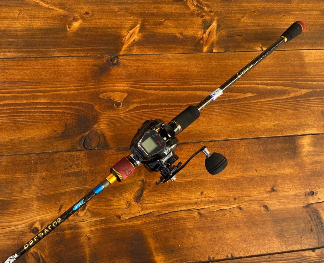 ジギングセット　レフトハンドル　3ピースパックロッド　Fujiガイド タイラバ