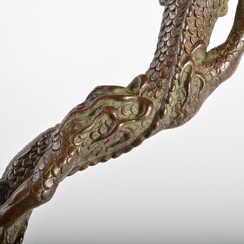 eyeknow74　金工名品　古銅宣徳銅　龍　筆架　置物　C　6941E