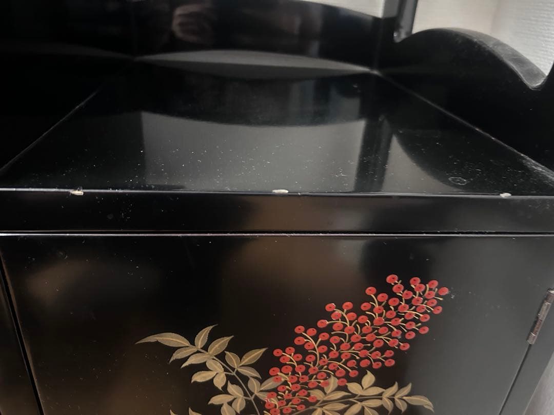 アンティーク 和家具 飾り棚 茶棚 キャビネット 漆塗り