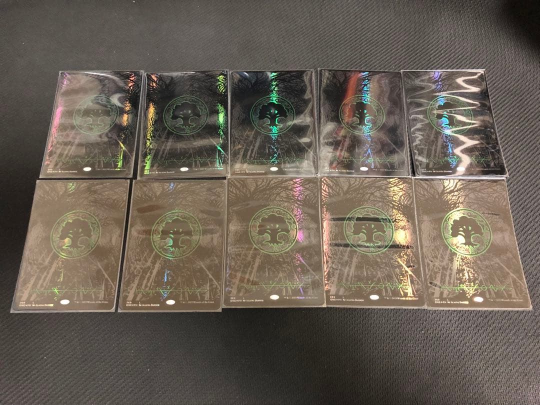 mtg オイルスリック土地　各種10枚セット＋おまけ2枚