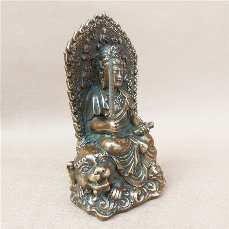 仏教美術 仏像 不動尊菩薩 銅製 仏像 彫刻 置物 開運 風水