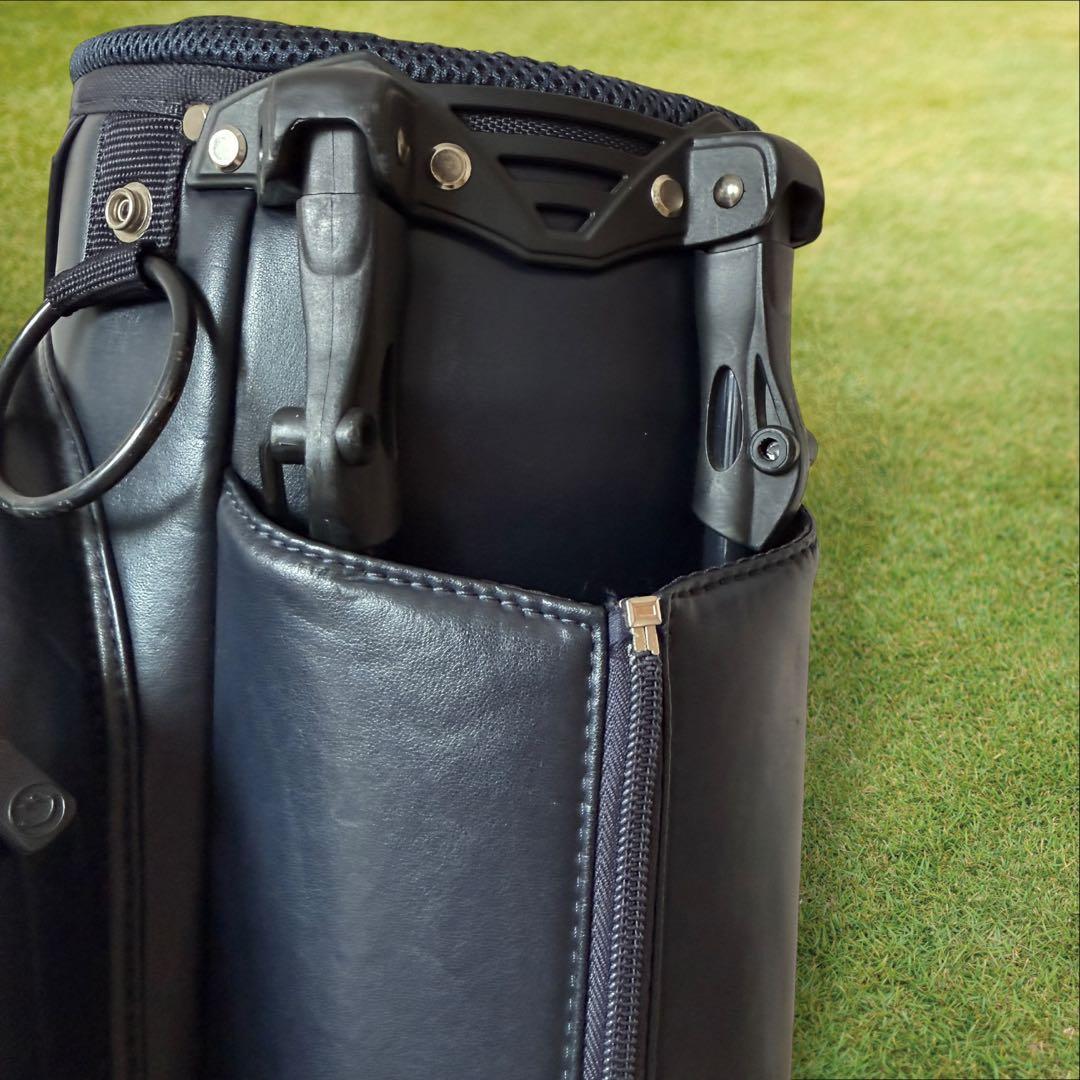 パーリーゲイツ　キャディ バッグ　ショルダー式　スタンド式　軽量　紺　ネイビー