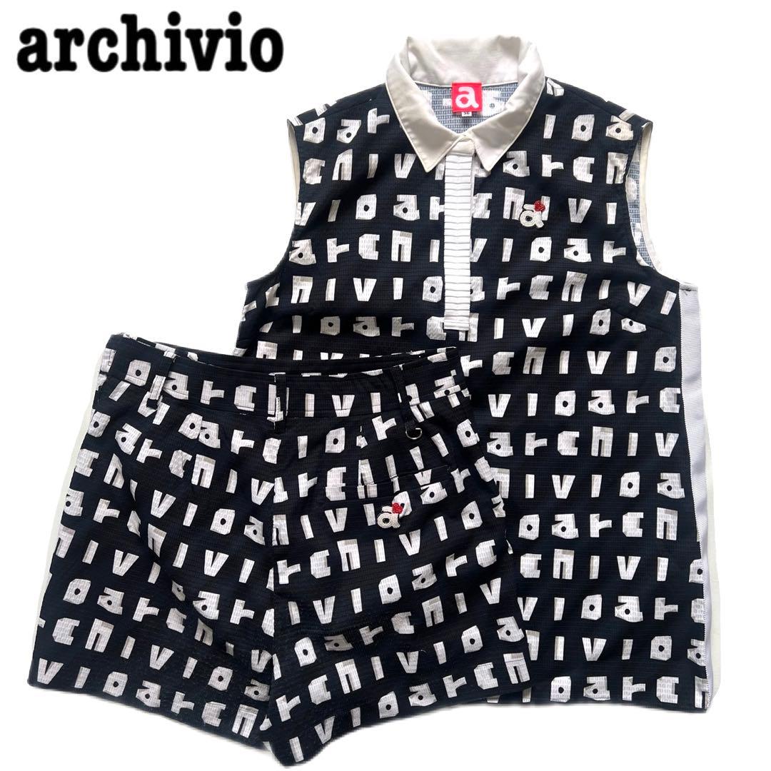 ARCHIVIO アルチビオ セットアップ　総柄　レディース　ゴルフ　上下　36