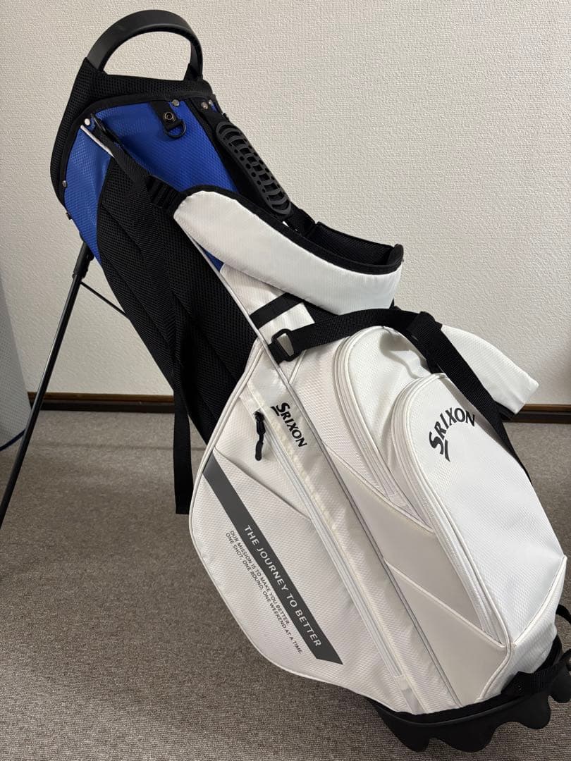 SRIXON スタンド式キャディバッグ ホワイト/ブルー　美品
