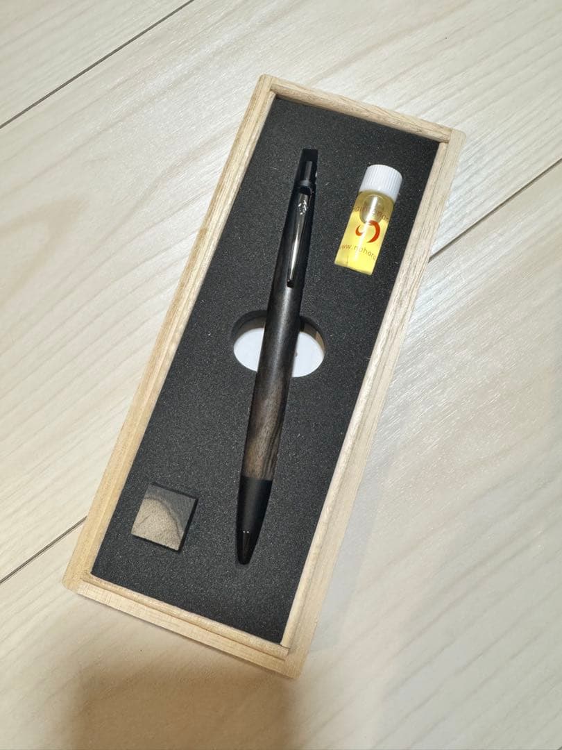 野原工芸　特上黒柿のシャープペンシル・ネオブラック