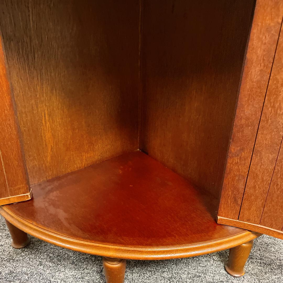 日本製　アヤノクラフト　綾野製作所 ブラウン 木製 コーナーキャビネット