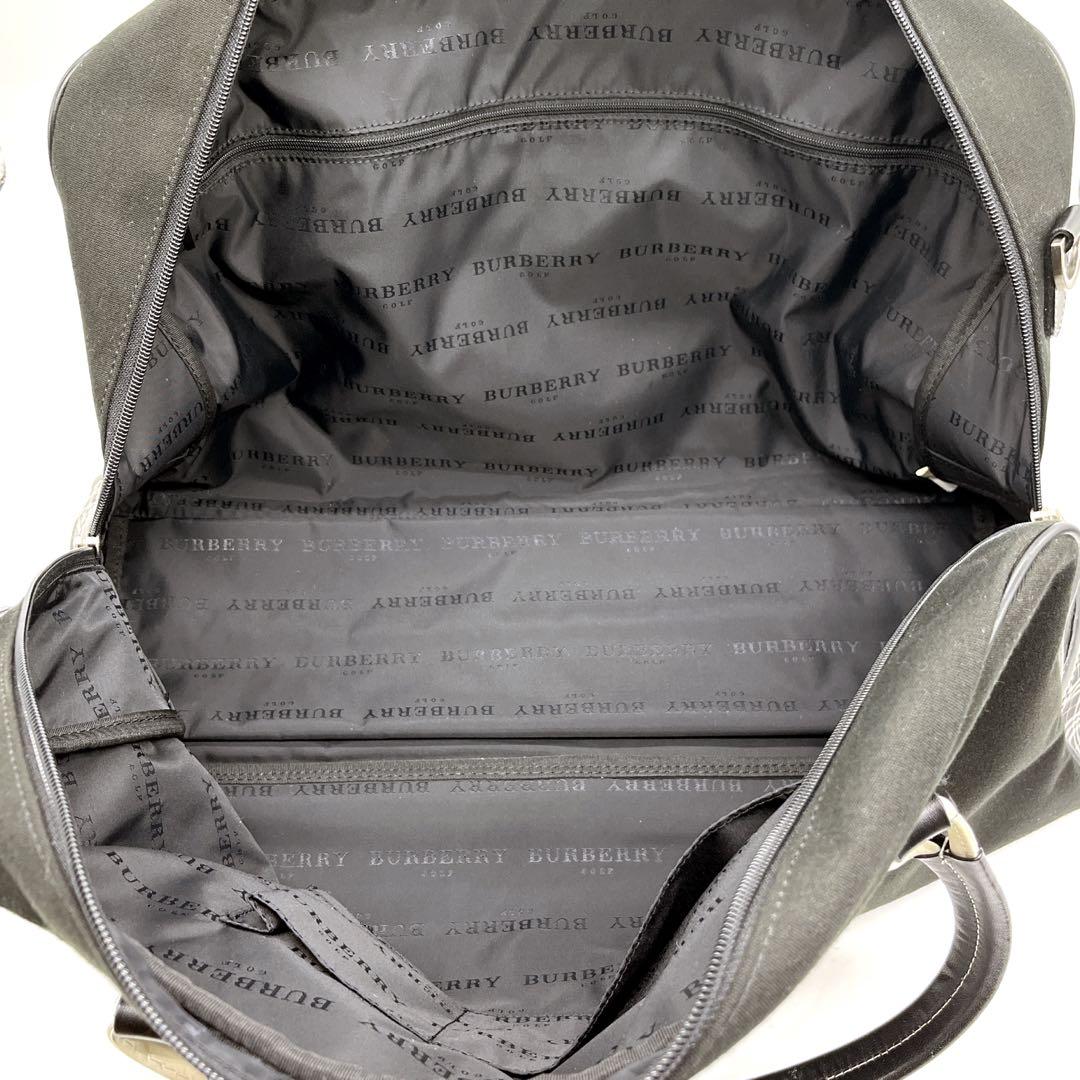 【極美品 未使用級】バーバリー ゴルフ チェック ボストンバッグ