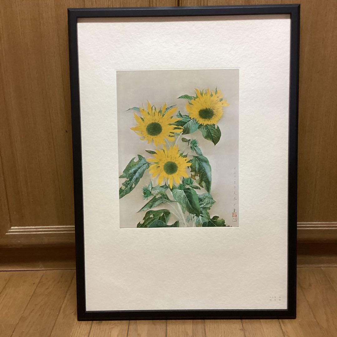 天才画家　速水御舟大作編　便利堂監修　画集NO 12 【向日葵　大正11年作】