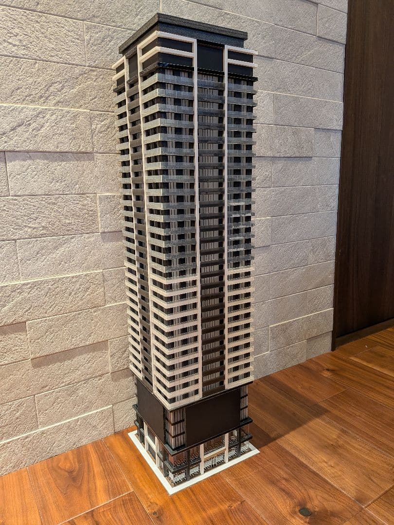 Nゲージ　自作ストラクチャー　超高層タワーマンション　タワマン　ジオラマ