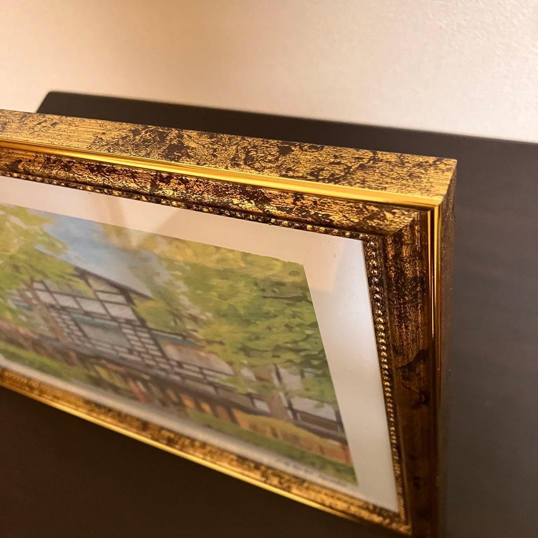 ジブリアート⑦ 風立ちぬより「万平ホテル」額装品　額縁寸法32.7㎝×24.0㎝