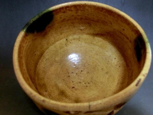 茶碗■古黄瀬戸 桐箱陶悦作 古いお茶道具 時代物茶わん 古美術 時代物 骨董品■