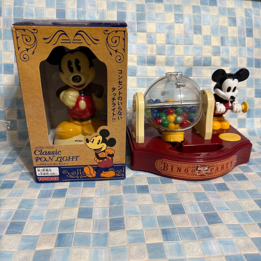 ディズニー　ミッキーマウス　ビンゴゲーム　タッチライト　2点セット