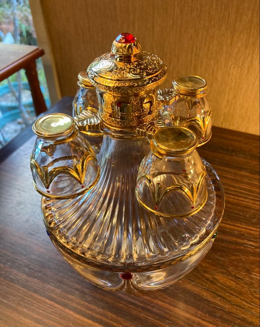 ラドガ インペリアルコレクション 青 ベネチアングラス デキャンタ 空瓶 空箱