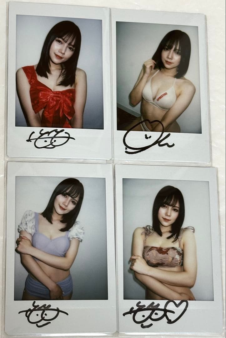 涼森れむ 4点セット　直筆サイン入りチェキ　チェキ　旧サインあり