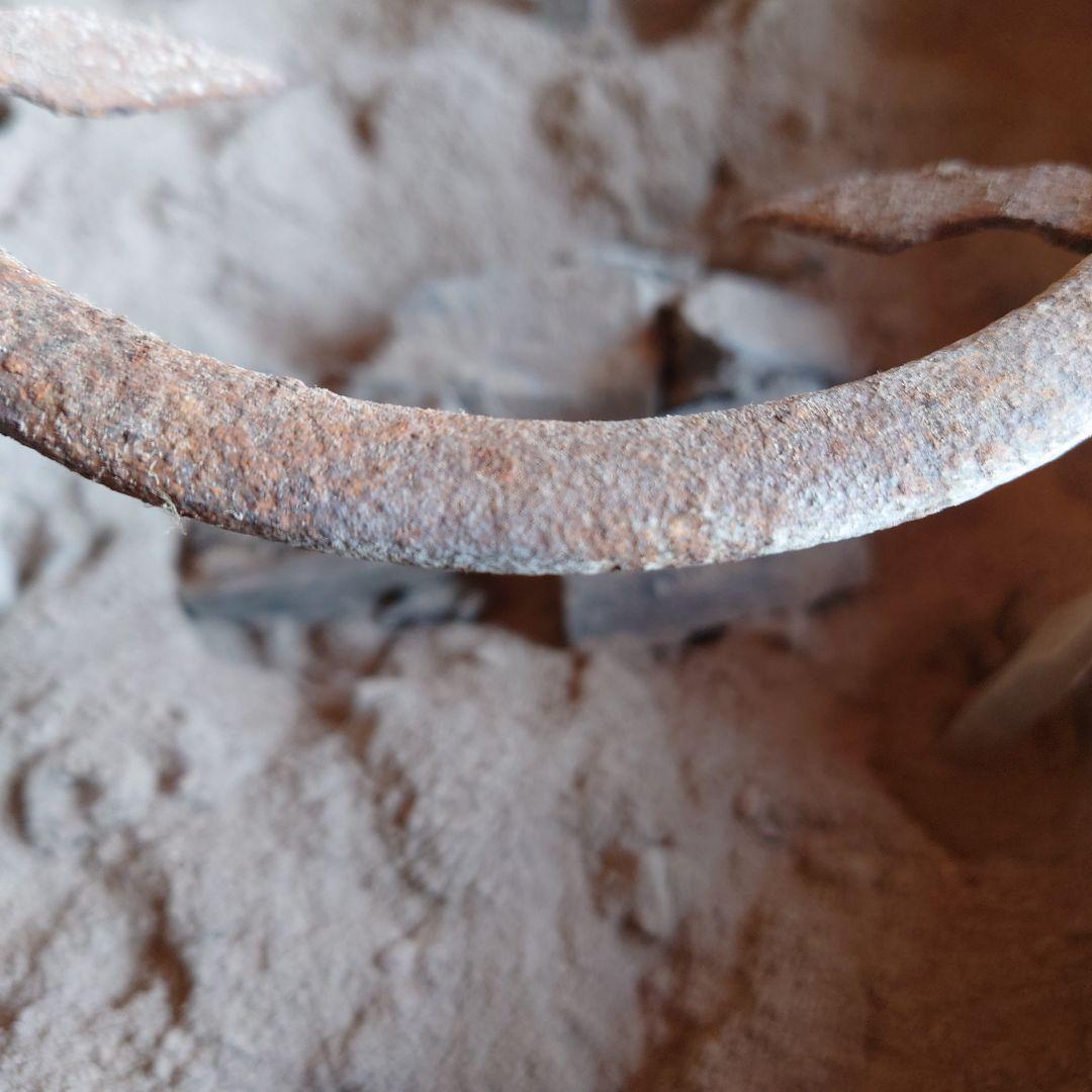 金属真鍮製 火鉢 山水画の装飾