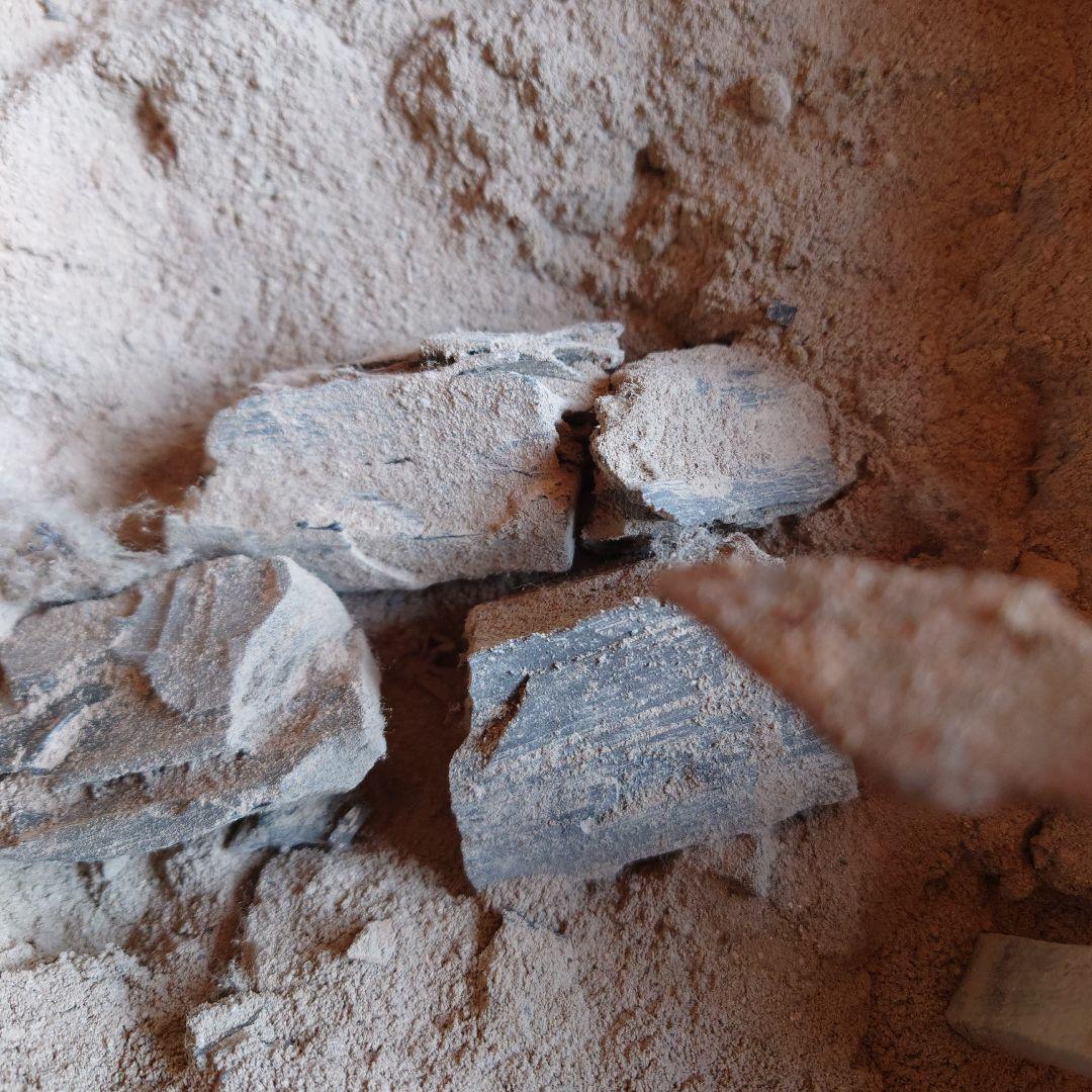 金属真鍮製 火鉢 山水画の装飾