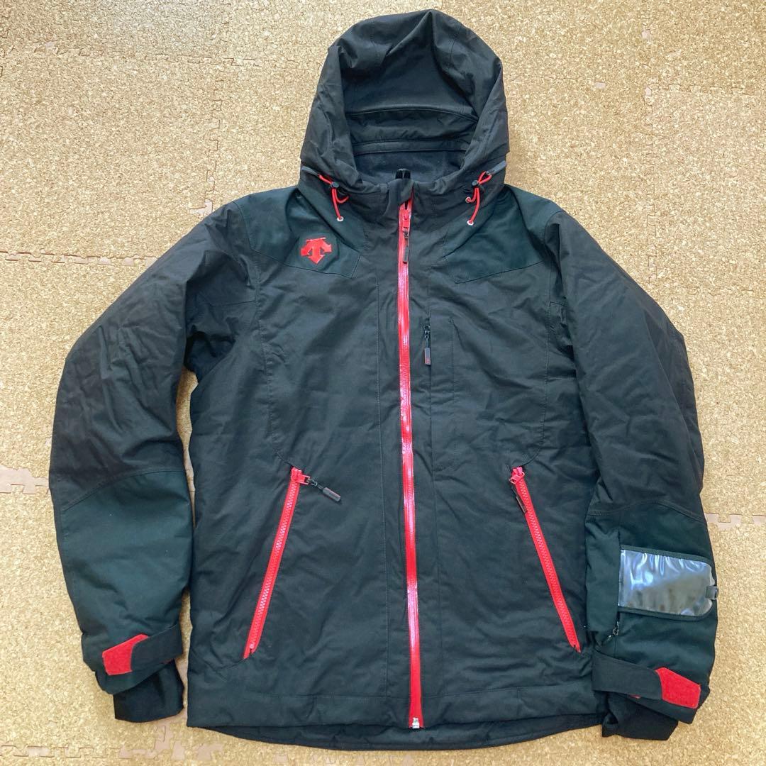 【美品】デサントdescentスキーウェアHEAT NAVIスキー Mメンズ黒
