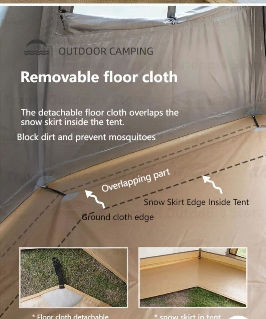 日本未発売　ドーム型　大型　テント　ナチュラル　オフホワイト　サンドカラー