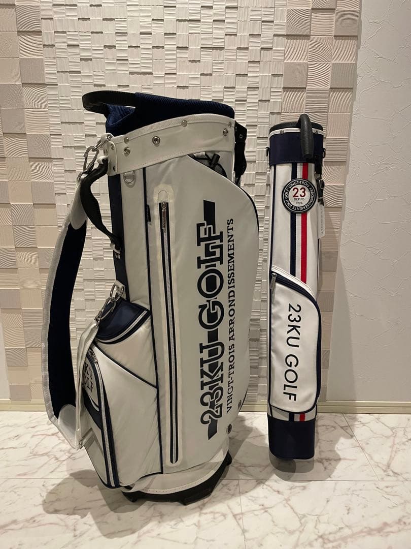 23KU GOLF キャディバッグ　セルフバック2点セット