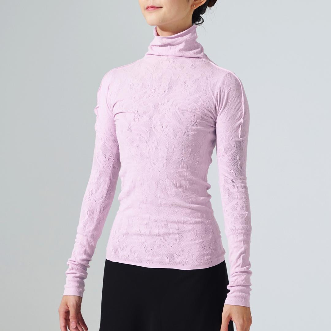 チャコットノーソーイング　薄ピンク　ハイネック