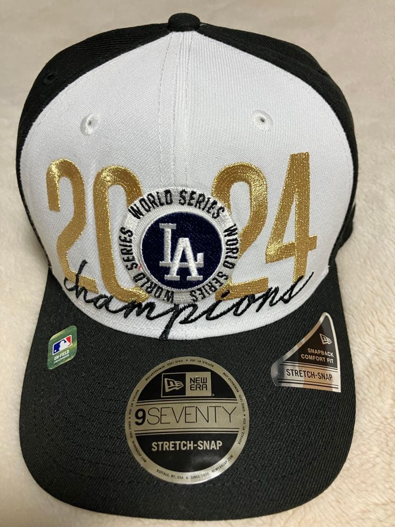 超レアアイテム　デコピン＆大谷サイン刺繍ドジャース2024 チャンピオンキャップ