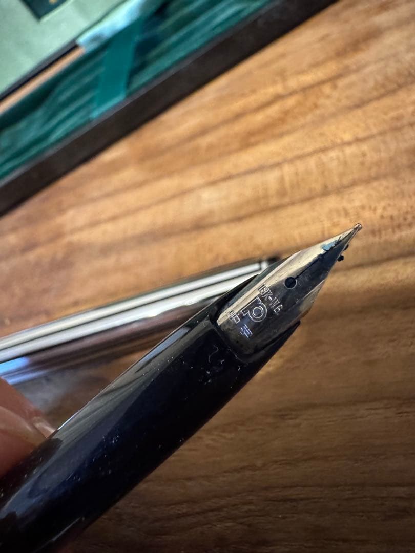 PLATINUM プラチナ万年筆 18K-WG金ペン 箱付美品 750