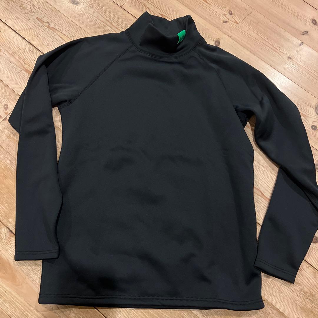 エスルドブラック ストレッチハイネックロングスリーブTシャツsサイズ