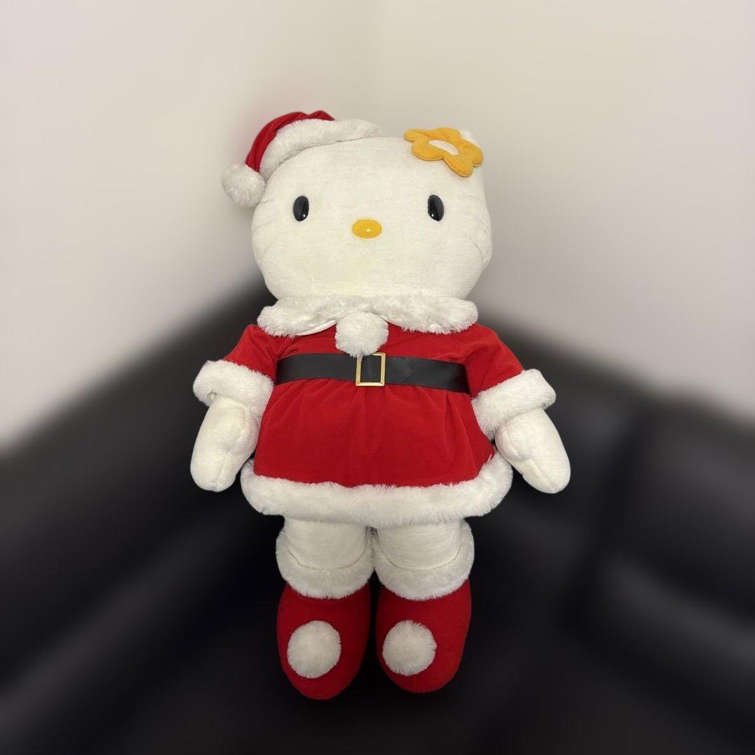 激レア　サンタ　クリスマス　キティ　巨大ぬいぐるみ　花飾り　起床　1998年