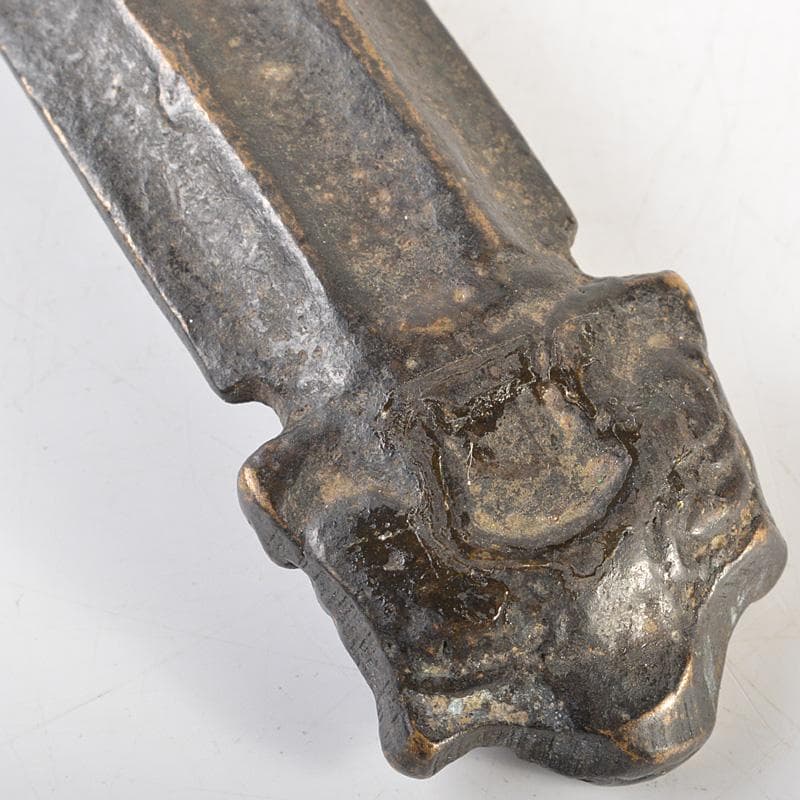 中国　古銅獣面　帯鈎　C　7708E