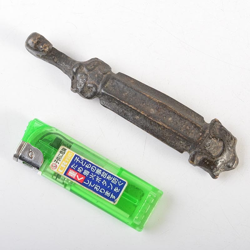 中国　古銅獣面　帯鈎　C　7708E