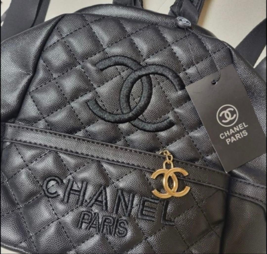 新品 シャネル ノベルティ ブラック リュック バッグ パック