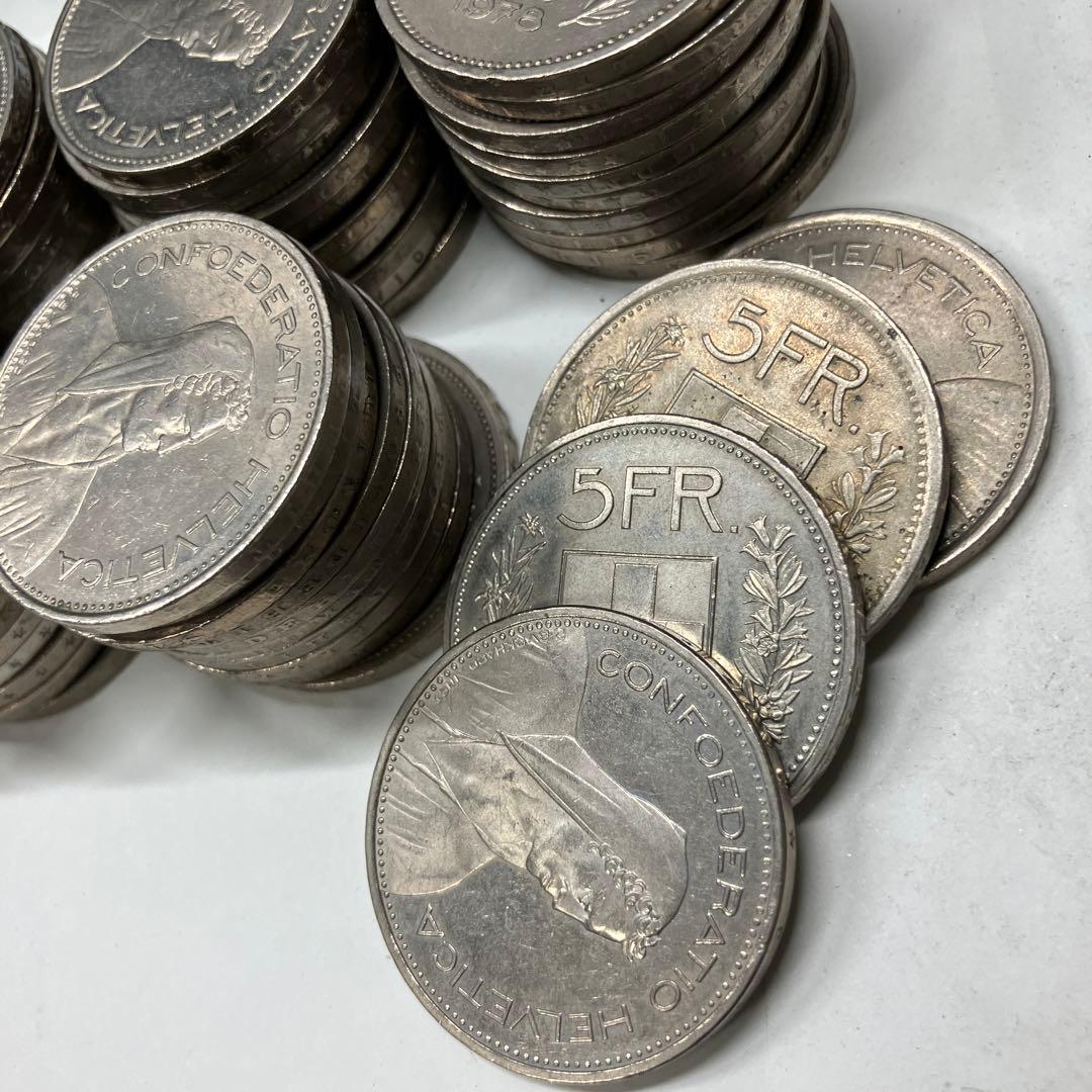 スイス　5フラン　370フラン　まとめ売り
