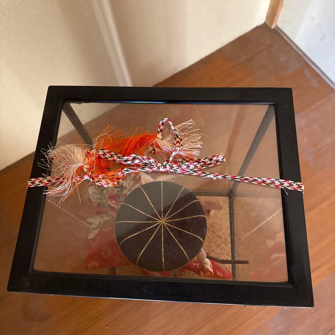 市松人形 藤娘 ガラスケース付き