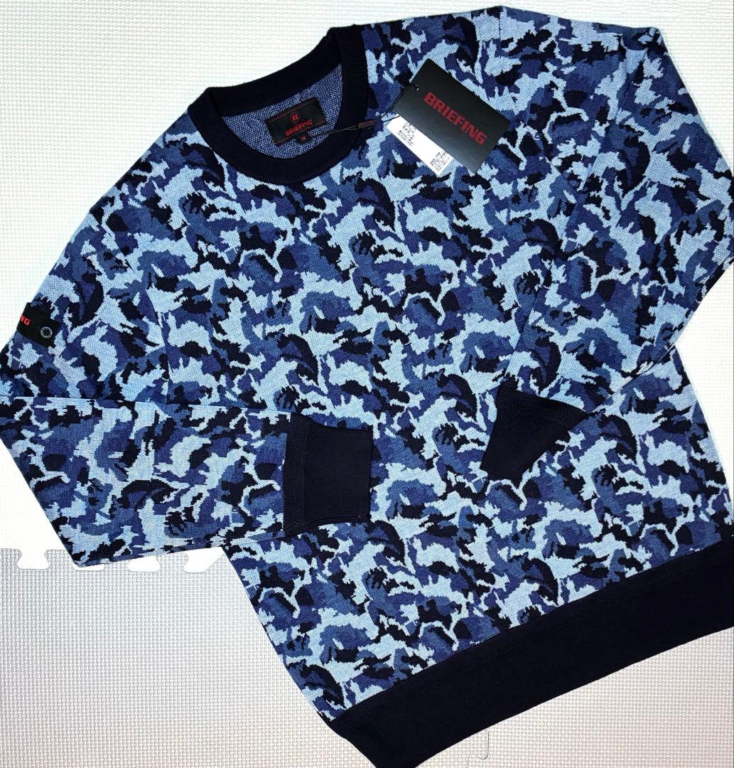 BRIEFING カモジャカード クルーネック（NAVY／M）