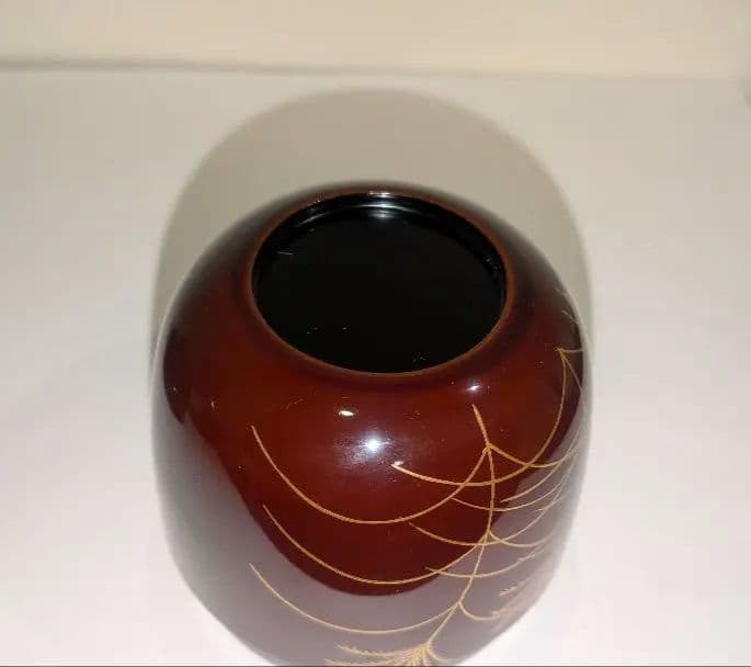 『鈴虫蒔絵』大棗　溜　吉田祥雲　漆器 茶道具 棗 秋　京塗師