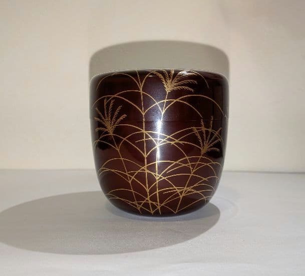 『鈴虫蒔絵』大棗　溜　吉田祥雲　漆器 茶道具 棗 秋　京塗師