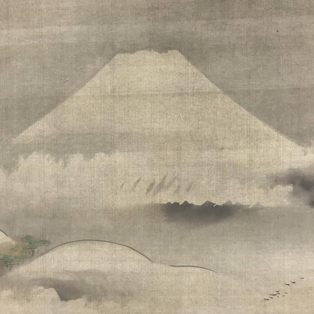 太戎/富士山水図/富士山図/山水図/横物/掛軸/名家伝来/AC-555