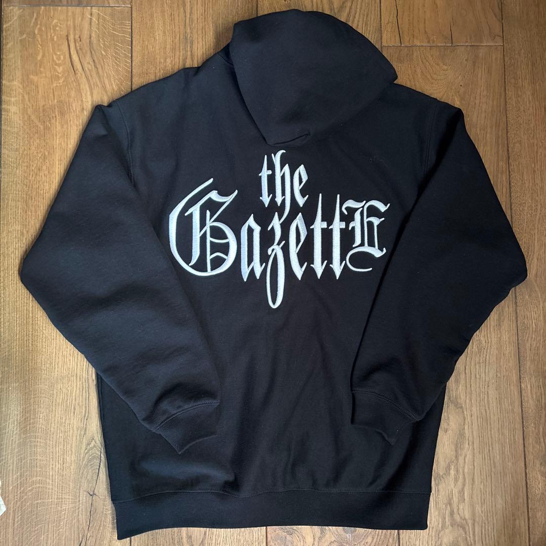 ミュージシャン the GazettE LOGO HOODIE BLACK X WHITE